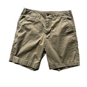 American Eagle Flex Chino Shorts Cotton Blend Classic Tan Khaki Color Size 33
